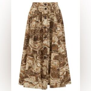 Ganni Graphic Print Skirt - Tiger’s Eye